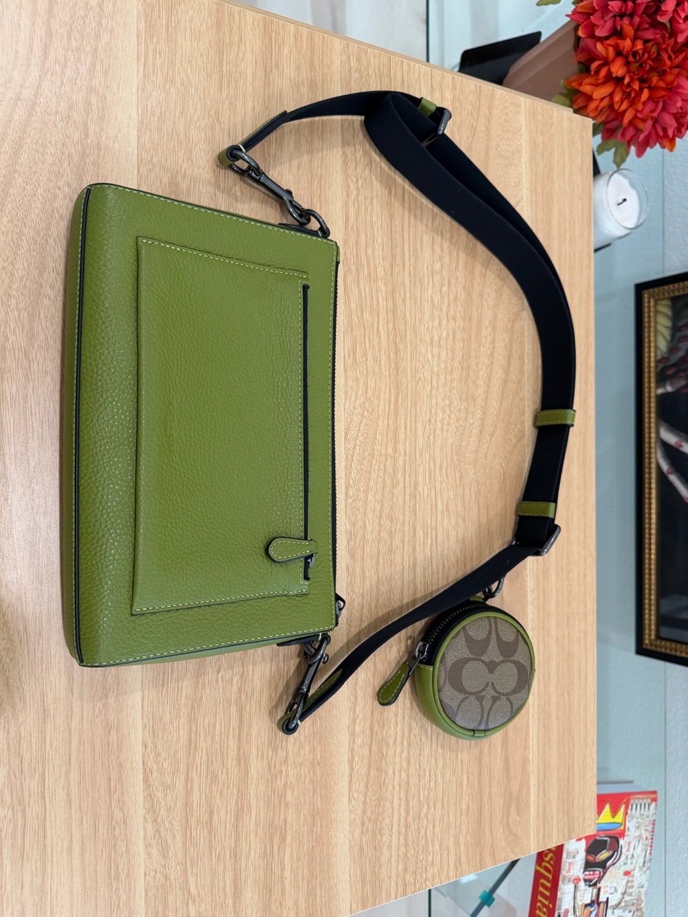 Coach Holden Crossbody with Coin Pouch in Grass Green